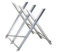 DURHAND Saw Horse Steel Support Heavy Duty Foldable Design - Silver - 83W x 83W x 79H cm