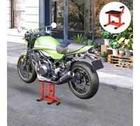 DURHAND 150KG Steel Motorcycle Lift Rubber Platform 27.5/39.5H cm Red