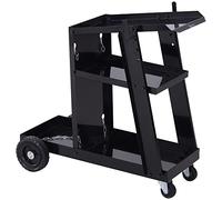 DURHAND Welding Cart Welder Trolley Garage for Gas Bottles w/Safety Chain, Wheels, Black