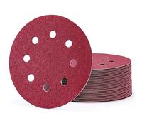 DURI 125mm Sanding Discs 50PCS - 60/80/120/240/400 Grit Aluminium Oxide Hook and Loop 5 Inch Sandpaper 8 Holes for Random Orbital Sander - Wood Metal Car Paint Sanding & Polishing