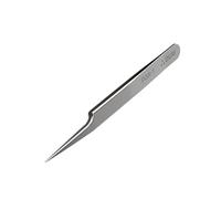 DURI Precision Tip Angled-Grip Tweezers, Tough Alloy Stainless Steel, Durable Precision Tip for Craft, Electronics, Soldering, Welding, Experimental Work, Jewellery-Making Sewing, DIY (DU0002)