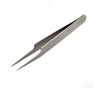 DURI Precision Tip Angled-Grip Tweezers, Tough Alloy Stainless Steel, Ultra-fin Tips for for Electronics Soldering, Jewellery Making, Craft, Model Repair & Laboratory Use (PGA-1)