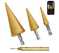 DURI Professional Step Drill Bit Set, 4-12/20/32mm