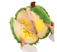 Durian Plush Pillow - Stuffed Durian Throw Pillow, Soft Huggable Fruit Toy | Cuddly Detachable Durian Doll For Women And Girls, Cute Scene Prop For Bedroom, Sofa, Home Decor,