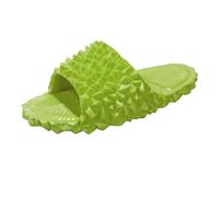 Durian Slippers for Women, Non-Slip Ideal for Outdoor Activities, Also Suitable as Bath Sandals, Korean Version, Perfect for Students, Slippers Women's Shoes Ankle Boots Width M, Black Green, 8 UK