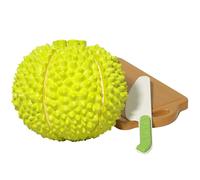 Durian Toy Set - 3 Inch Cuttable Durian | Pp Toy - Realistic Pretend Play Fruit with and Board Lightweight Safe Design to Build Hands on Skills and Interactive Kitchen Play for Kids