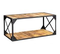 Durian Up Cycled Solid Reclaimed Metal And Wood Single Shelf Coffee Table