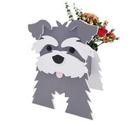 Durimi Planter Dog Shaped Plant Pot, Charming Face Flower Pots for Indoor and Outdoor Plants, Unique Decoration for Garden and Home (Schnauzer)