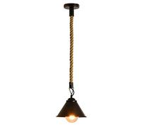 During Light Vintage Hemp Rope Hanging Industrial Antique Lighting E27 Base Ceiling Lamp Retro Chandelier Single Double Heads for Bar Cafe Restaurant Semi-embedded Hard Wiring Fixtur