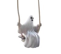 During the Ghost Car - Cool Swinging Ghost Charm, Car Mirror | Cute Steering Wheel Ghost Accessory, Rear View Mirror, Hanging Decoration, Auto Interior