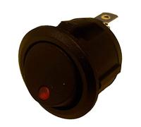 Durite 12V/24V On/Off Red LED Illuminated Round Rocker Switch Car Dash 0-531-05