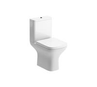 Durleigh White Open Back Toilet Set With Soft Close Seat & Close Coupled Cistern