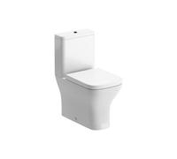 * Durleigh White Rimless Closed Back Toilet Set With Soft Close Seat & Close Coupled Cistern