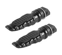 Durlo 1 Pair Motorcycle Universal 8mm Aluminum Foot Pegs for Motorcycle Passenger Rear Pedals (Black)