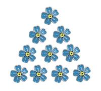 Durlo 10 PCS Forget Me Not Memorial Pin, Four Leaf Clover Badge Cherry Blossom Brooch,Forget Me Not Flower Lapel Pin, Memorial Remembrance Presents
