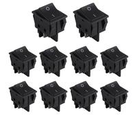 Durlo 10Pcs Rocker Switch Button 4-Pin Off/On Does Not Snap, Fits As Replacement for Lawnmowers