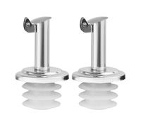 Durlo 2 Pcs Bottle Pourers Stainless Steel Oil Bottle Stopper Vinegar Dispenser Stoppers with Dust Cover Cap for Olive Oil Syrup Vinegar Bottles
