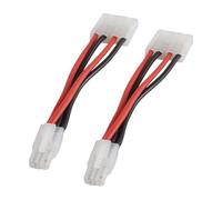 Durlo 2 PCS RC Model Car Parallel Cable Connector Compatible with T-amiya LiPo 14 AWG RC s Male Female Connector
