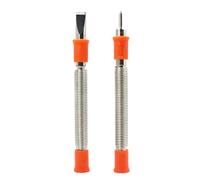 Durlo 2Pcs Hammerless Tool Set - 5/16" Cold Chisel + 1/8" Center Punch, Spring-Loaded for Rivet Removal (Metal/Wood)