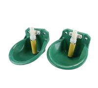 Durlo 2PCS Sheep Water Bowl, Automatic Drinking Tool, Farm Animal Feeder Plastics Trough with Drain and Connector for Goat Cattle Pig Dog Horse Livestock