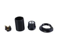 Durlo 3 PCS Small Edison Screw E14 Lamp Holder,Bakelite Threaded E14 Pendant Socket & Lampshade Collar Ring CE Certification