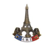 Durlo 3D Metal Eiffel Tower Fridge Magnet Paris Souvenir Decorative Magnetic Sculpture for Refrigerator Kitchen Office Memo