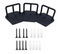 Durlo 3Pcs Metal Black Resistance Band Wall Anchor Heavy Duty for Strength Training Suspension Training Yoga Swings Stretching