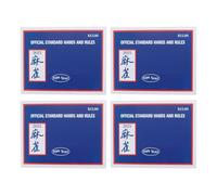 Durlo 4 Pcs 2025 Mahjong Rules Cards National Standard Rules Hands Guide Large Print Large Size Score Card 12X15.5cm Paper Blue for Adult