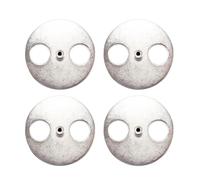 Durlo 4Pcs DIY Music Box Accessories Metal Winder Disk Replacement for Windup Music Box 55mm Diameter Silver
