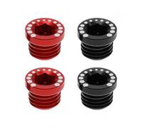 Durlo 4PCS M10×1.25 Bicycle V-Brake Hole Screws - Aluminum Alloy, 2 Red & 2 Black for Mountain/Road Bikes