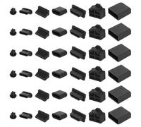 Durlo 50-Pcs 7-Type Protective Caps - Silicone Dust Covers for USB-A (Male/Female), USB-C, 3.5mm Headphones, HDMI & RJ45