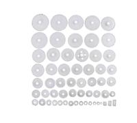 Durlo 58 pcs Plastic Gear Set White, Styles Gears, High Precision Gear Module with Standard Diameter Calculation