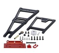 Durlo Aluminum RC Winch Double Stent Rescue Set Truck Tow Crane Arm Wrecker Kit with 360° 35KG Servo for 1/10 SCX10 TRX4 RC Crawler