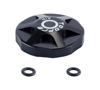 Durlo Bicycle Suspension Fo-rk Valve Cover, Durable Front Fo-rk Air Chamber Cover Replacement for Mountain Bike, Black