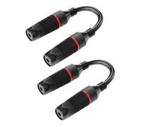 Durlo Black RJ45 Couplers, IP67 Waterproof Ethernets Networks Cable Connectors Straight-through Header for Power Supply Network Communication Equipment (2PCS)