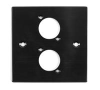 Durlo Brushed Aluminium Wall Plate 86x86mm D Series 2 Hole Compatible with Neutrik HDMI USB RJ45 BNC RCA XLR