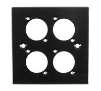Durlo Brushed Aluminium Wall Plate 86x86mm D Series 4 Hole Compatible with Neutrik HDMI USB RJ45 BNC RCA XLR