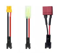 Durlo Connector Adapter Kit Tamiya / XT30 /T Female to SM Male 3 Variants Each 5cm Total Length for Electronic Device Power Connections