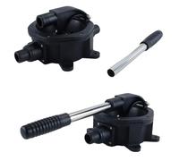 Durlo Manual Bilge Pump with Stainless Steel Handle, Self-Priming Hand Diaphragm Pump for Diesel, Waste, Saltwater, Bilge Water