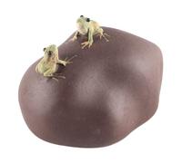 Durlo Purple Clay Frog Tea Pet Figurine, Desktop Decorative Ornament, Water Spraying Fun, for Tea Lovers