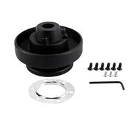 Durlo Steering Wheel Hub Adapter, Black Aluminum Hub Snap Off Adapter Boss Kit for E36 MOMO/OMP/NRG