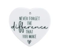 Durlo Thank You Gift for Women Heart Shape Acrylic Ornament Never Forget The Difference You Make Appreciation Keepsake for Coworkers