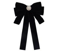 Durlo Tie Women's Black Tie Women's for Uniform Shirt Wedding School Uniform Cosplay Costume Waitress Professional Style, Black