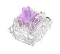 DUROCK Linear Switches, Creamy Purple Stem L4 Linear Switch 67g, 5 Pins Smooth Lubed Switches for Mechanical Keyboards (DUROCK L4 Clear, 110pcs)