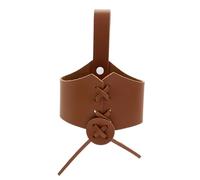 Duroecsain Cup Sleeves, PU Leather Drink Protection Retro, Drinking Bottle Cover with Non-Slip Handle and Belt Holder for Sports Bottles