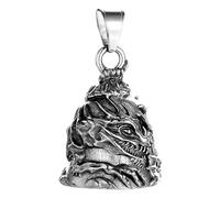 Duroecsain Guardians Ride Bell Motorcycle Bell Guardians Bell Titanium Steel Motorcycle Skull Dragon Suspended Biker Guardians Gremlin Bell, Motorcycle Cycling, Bicycles, Se référer au