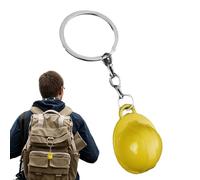 Duroecsain Hard Key Chains - Bauhut Key Ring - Mini Automatic Safety Hat Keychain Tiny Hard Hat Key Ring Construction Theme