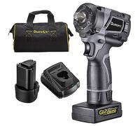 Durofix 12V Brushless Stubby 1/2" Cordless Impact Wrench Tool Kit,400 ft-lb,3-Stage Auto Shutoff,ETC,Smart Reverse,LED,Compact 5.2" 2.2 lbs,2 Batteries(4.0+2.0Ah),Charger,Bag,RI12184-4-P2G