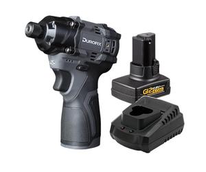 Durofix G12 Sub Compact Impact Driver 1/4" Hex, Brushless Cordless 170Nm Max Torque, 3300RPM, Tool Kit with 1x 4.0Ah Battery and Charger | RI12185-PM