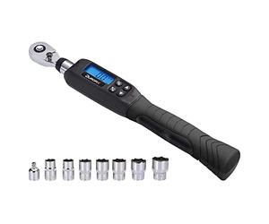 Durofix RM601-3S 3/8” Digital Torque Wrench (5-50 Nm) with Buzzer & LED Flash Notification | Includes Protective Case, Socket Set & ISO 6789 Standard Calibration Certificate